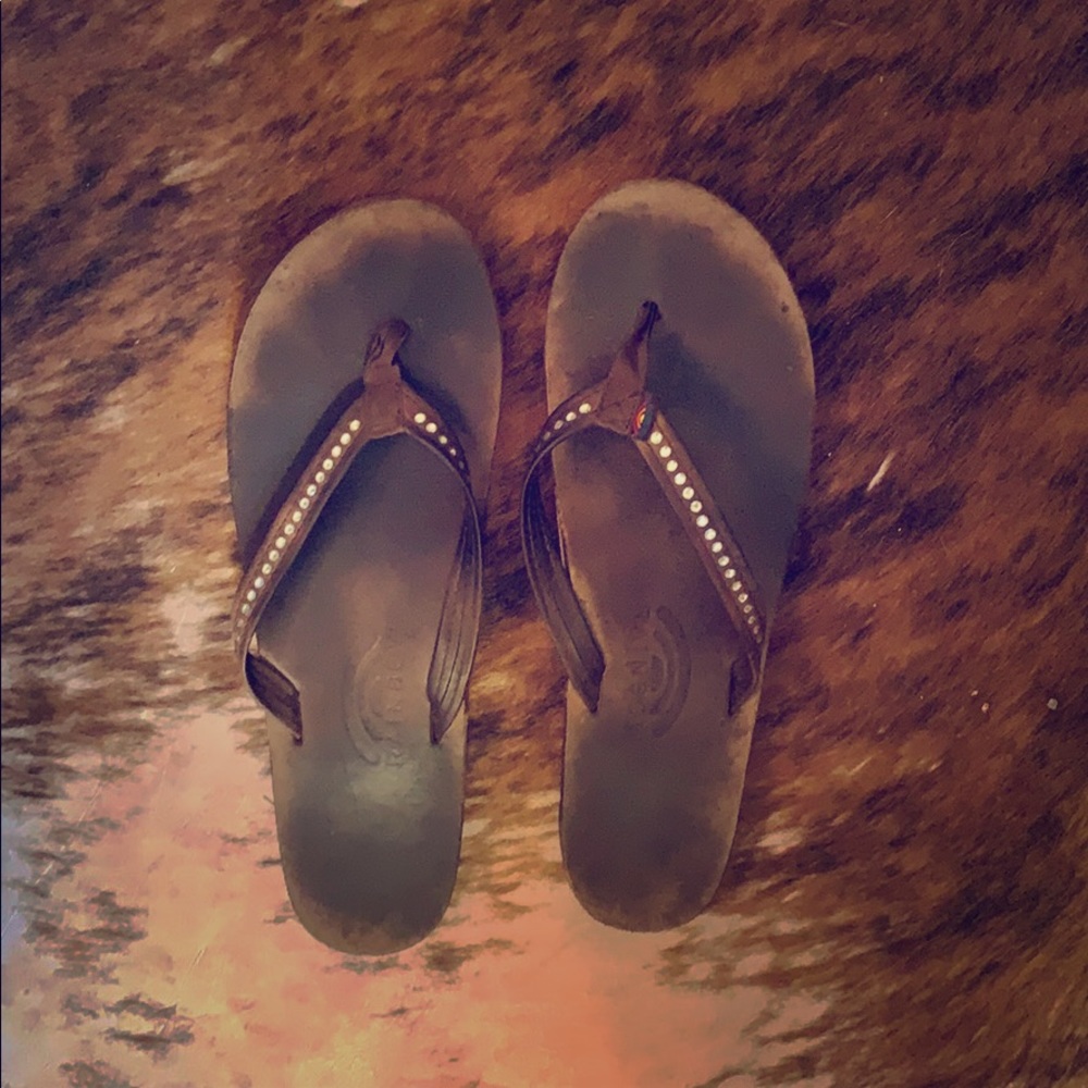 Rainbow Sandals with Crystals